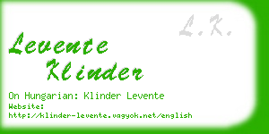 levente klinder business card